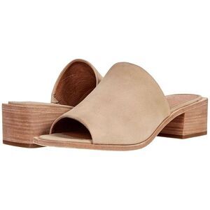Frye Cindy Mule Sandals size 7.5 Tan Heeled